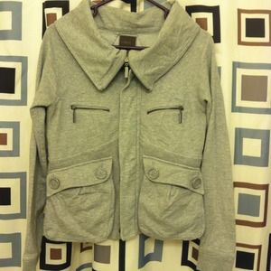 Heather Gray Bomber Jacket