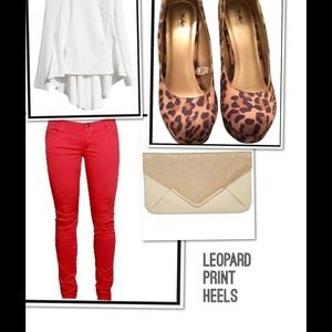 Leopard print heels