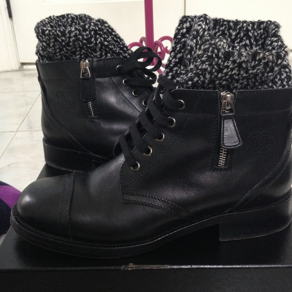 REDUCED to sell!  CHANEL Combat Boots - Picture 2 of 4