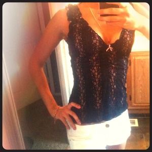 🚫Traded🚫with @keinokev 🌷Pink Lace Top🌷