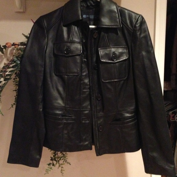 New without tags Kenneth Cole black leather jacket
