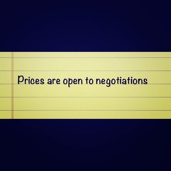 prices are open to negotiation