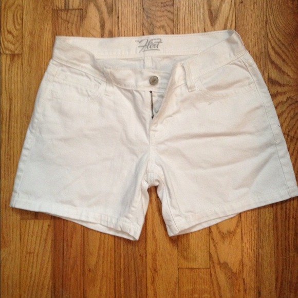 White Jean Shorts