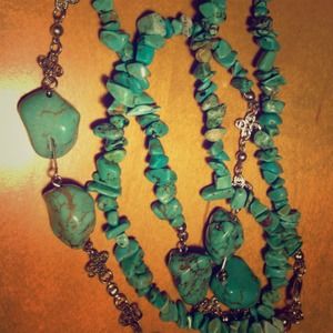 Turquoise and silver necklace