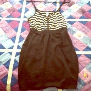 Black striped dress with pockets!