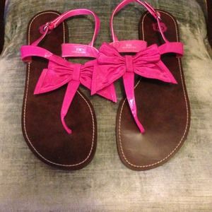 Norstrom pink bow sandals!!