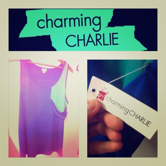 💗New Charming Charlie Colorblocked tank.