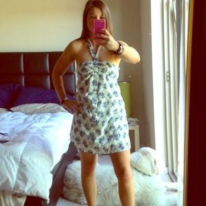 🚫SOLD🚫Floral strapless or halter summer dress