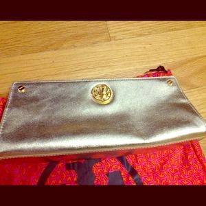 Tory Burch Gold Austin Clutch