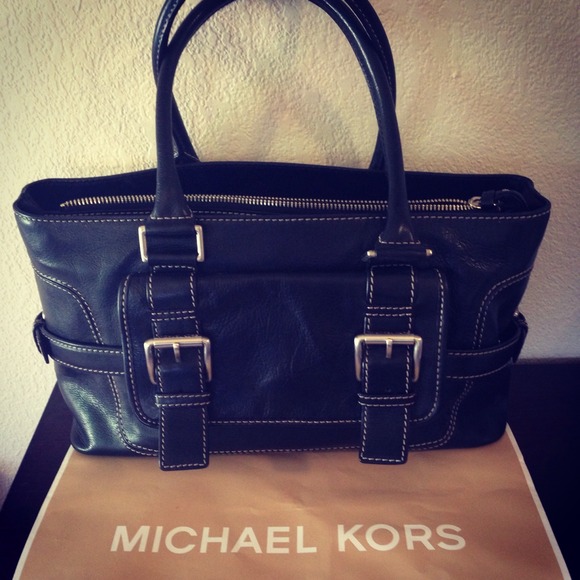 Authentic Black Michael Kors Handbag & pink