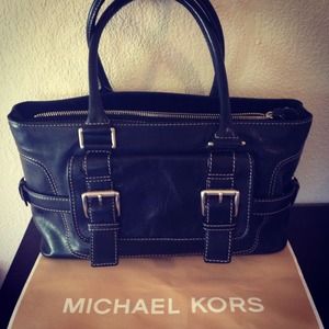 Authentic Black Michael Kors Handbag & pink