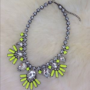 Neon Crystal Statement/Bib Necklace