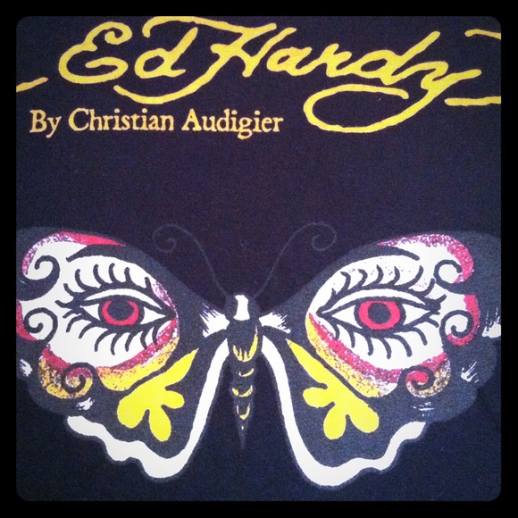 💢SOLD💢Ed Hardy Butterfly Shirt