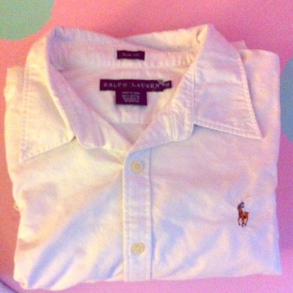 White polo shirt size 14
