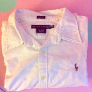 White polo shirt size 14