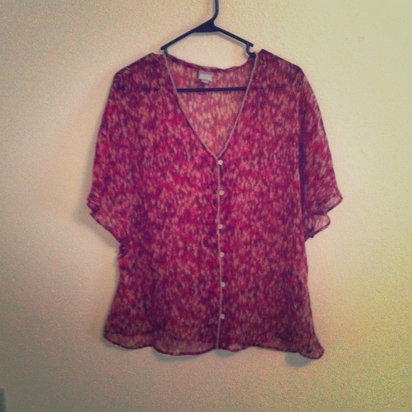 Button down flowy shirt.