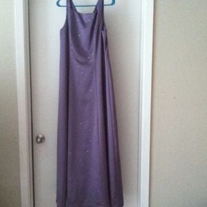 Lavender dress with lavender crystal accents