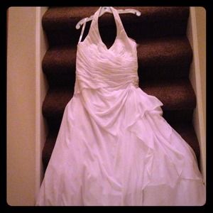Wedding dress with veil