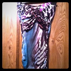 Animal print tube top