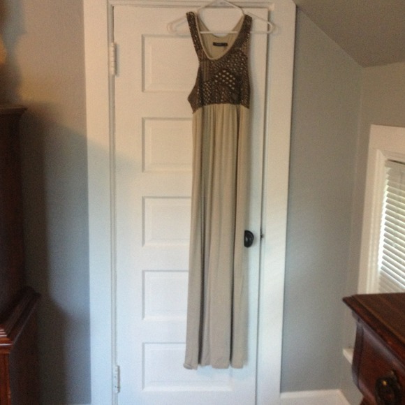 Tan maxi dress