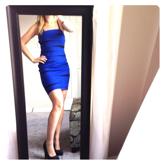 ***reserved*** NWT cobalt blue bandage dress!