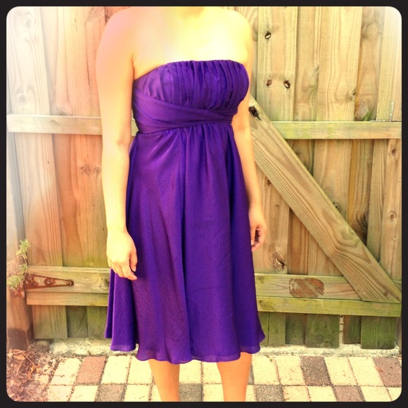 The Limited Strapless Purple Dress