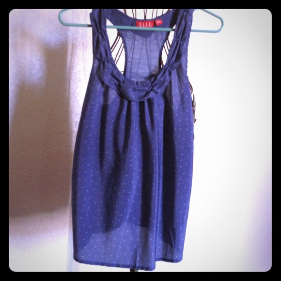 🙅DONATED🙅Blue polka dot, racerback tank