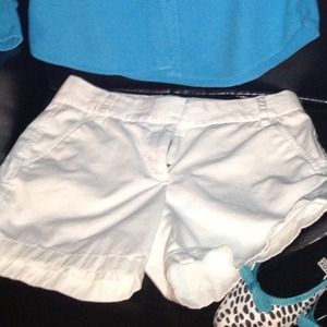 J.Crew women's white chino shorts size 2