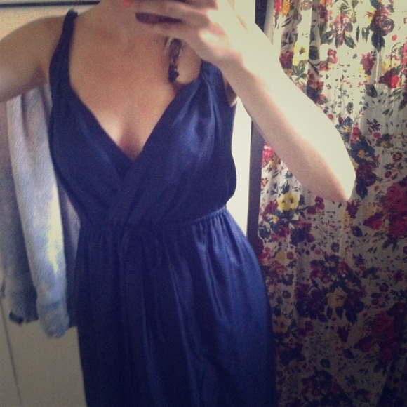 Banana Republic Navy Silk Gown