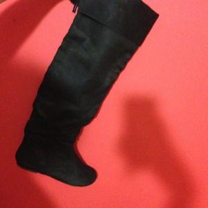 Knee high black boots