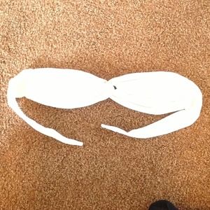 White twisted front bandeau