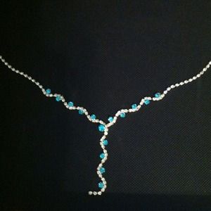 Beautiful Blue and White Diamond Necklace.