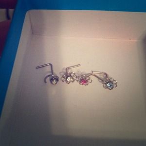 4 Nose Rings, individual or as a bundle
