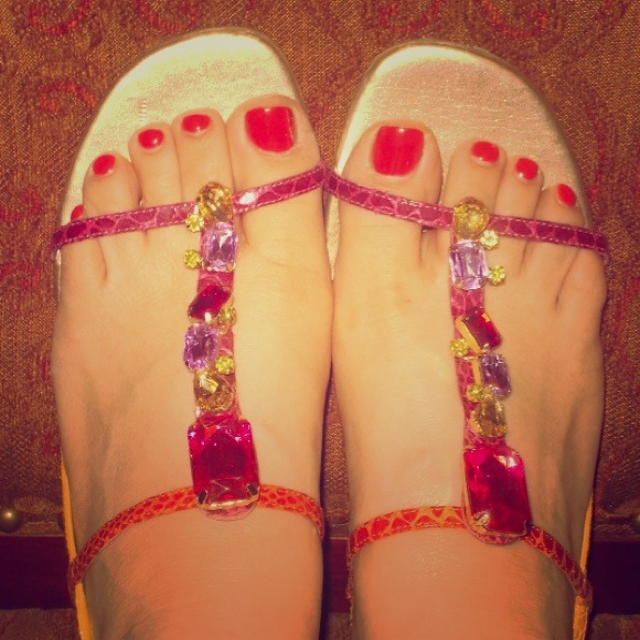 SOLD Nine West Rhinestone Sandals