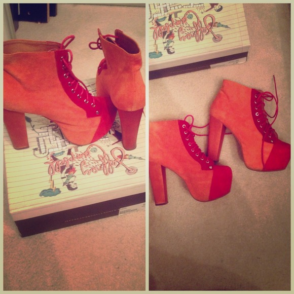 Jeffrey Campbell Shoes - Jeffrey Campbell Lita Orange and red Size 8