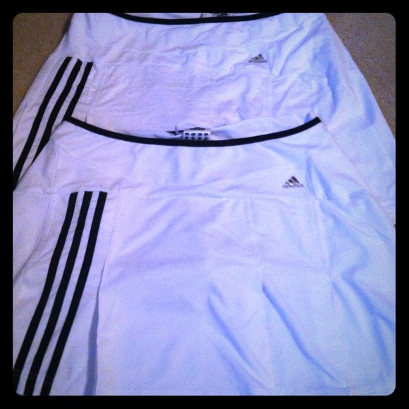 Adidas women's sport skirt/shorts BUNDLE white