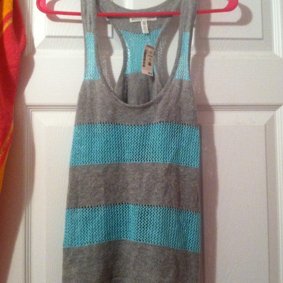 Teal and gray tank