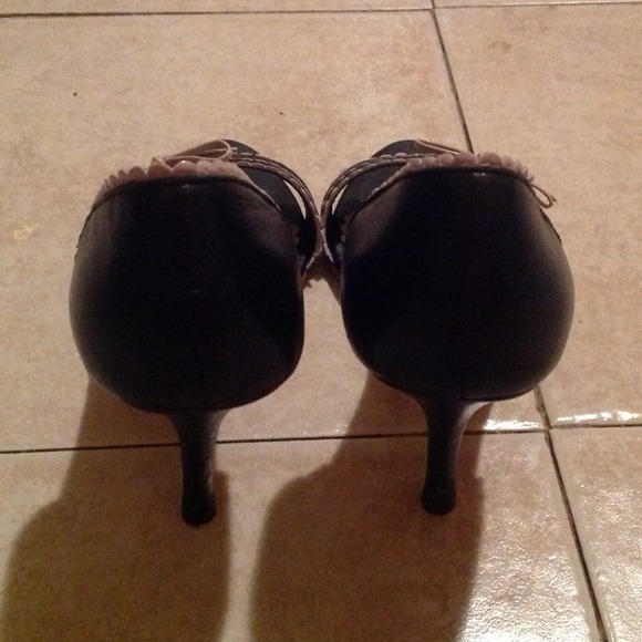 Kimel Black & Pink Peep Toe Sandals/Shoes Sz 7 - Picture 3 of 4