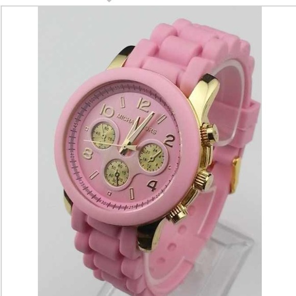 Women's Light Pink Silicone Watch