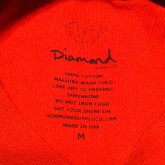 Diamond Supply Co. Tee Shirt Red DMND - Picture 2 of 3