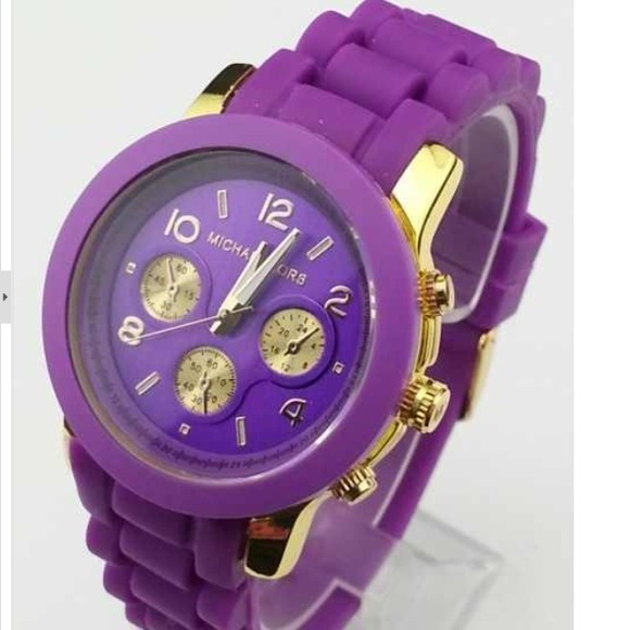 Women's, Men's, Purple Silicone Watch