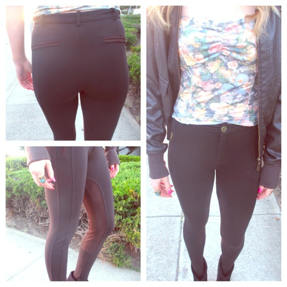 Zara high waisted rider pants/leggings