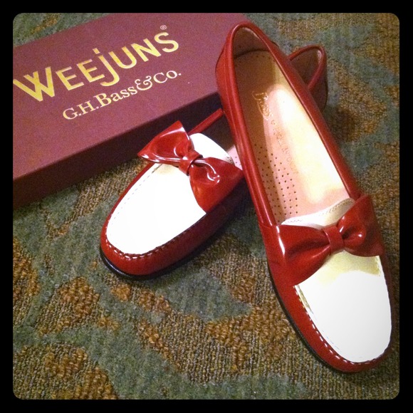 Red/White "Ashley" Rachel Antonoff Bow Tie Loafer