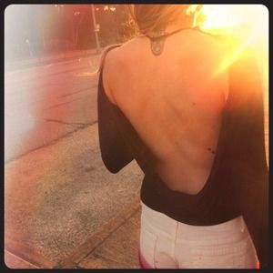 Cheap Monday long sleeve draped open back top