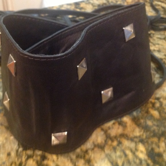 New Black leather belt w/ metal studs main image 4