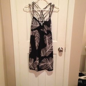 Black and white print dress