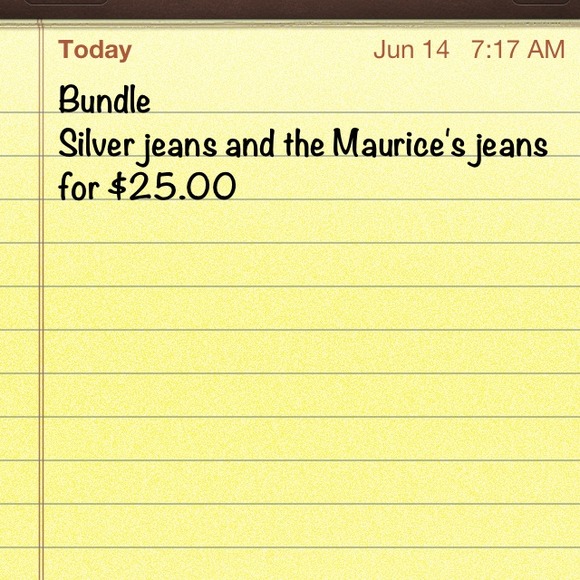 Maurice's and silver jeans