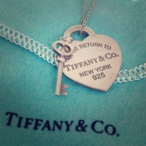 Tiffany's heart necklace with key