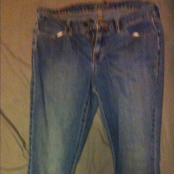 Tapered leg med wash jeans