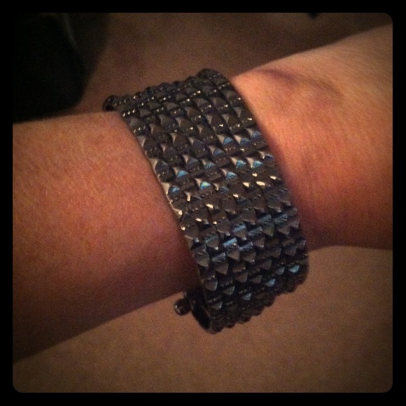 Gunmetal bangle/cuff bracelet